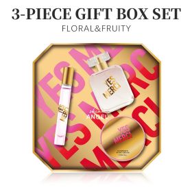 3-Piese Set Women's Eau De Parfuma Spray & Body Cream Gift Box, Long Lasting Scent, Ideal For Halloween/Christmas/ Holiday Gifts, 1.7 Fl Oz Perfu