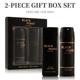 2-Piece Set, Men's Eau De Toilette Spray And Body Wash Gift Box, Long Lasting Body & Hair Fragrance Mist, Notes Of Lemon, Bergamot Flavor