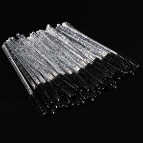 Eyelash Extension Disposable Eyebrow brush Mascara Wand Applicator Spoolers Eye Lashes Cosmetic Brushes Set makeup tools (Color: clear Black, Brush Material: 50Pcs)