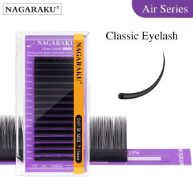 NAGARAKU Air Series Classic Individual Eyelash Extension 5th Generation Exculsive Material Nature Soft Light Matte Black (Thickness, Length: 0.07mm, 10mm, Curl: C)