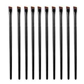 5/10 Pcs Brow Contour Makeup Brushes Eyebrow Eyeliner Brush Professional Super Thin Angled Liner Eye Brush Set Make Up Tools (Handle Color: 10pcs A102)