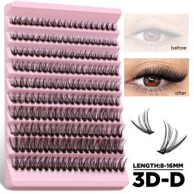 GROINNEYA Lash Cluster 5D Fluffy Thick Eyelash Clusters D Curl Wispy Individual Lashes Mix Eyelash Extensions Lash Makeup (Color: LASH-30DD)