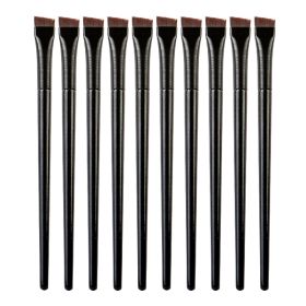 5/10 Pcs Brow Contour Makeup Brushes Eyebrow Eyeliner Brush Professional Super Thin Angled Liner Eye Brush Set Make Up Tools (Handle Color: 10pcs A101)
