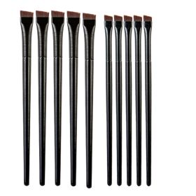 5/10 Pcs Brow Contour Makeup Brushes Eyebrow Eyeliner Brush Professional Super Thin Angled Liner Eye Brush Set Make Up Tools (Handle Color: 5 A101 and 5 A102)