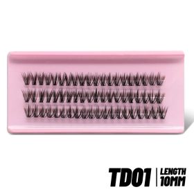 GROINNEYA Lash Cluster 5D Fluffy Thick Eyelash Clusters D Curl Wispy Individual Lashes Mix Eyelash Extensions Lash Makeup (Color: 60pcs-TD01)
