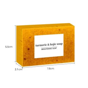 100g Turmeric Hand Made Soap, Lemon Kojic Acid Soap, Shower and Facial Soap body care 1/3/5pcs (Smell: 1PCS)