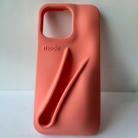 Rhode Autumn New Edition DIY Lipstick Lip Holder Soft Silicone Case for IPhone 16 15 14 13 12 11 Pro Max Plus Phone Stand Cover (Net-weight: For iPhone 11, Color: 8 Orange)