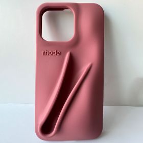 Rhode Autumn New Edition DIY Lipstick Lip Holder Soft Silicone Case for IPhone 16 15 14 13 12 11 Pro Max Plus Phone Stand Cover (Net-weight: For iPhone 16Pro, Color: 7 DateRed)