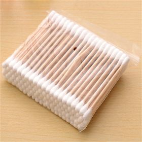 100/500/1000/2000pcs Double Head Women Makeup Cotton Buds Tip Cotton Swab For Wood Sticks Nose Ears Cleaning Health Care Tools (Color: 100pcs)
