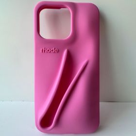 Rhode Autumn New Edition DIY Lipstick Lip Holder Soft Silicone Case for IPhone 16 15 14 13 12 11 Pro Max Plus Phone Stand Cover (Net-weight: For iPhone 11 Pro, Color: 6 RoseRed)