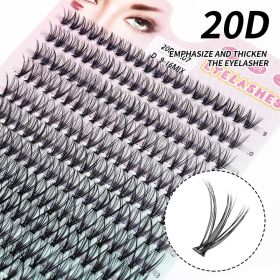 280 PCS Individual Lashes Cluster DIY Lash Clusters 10D 20D 30D 40D D Curl 9-16mm Cluster Lashes DIY Individual Eyelashes Lashes (Color: 20D 0.07 Thickness, Curl, Length: D, 14mm)