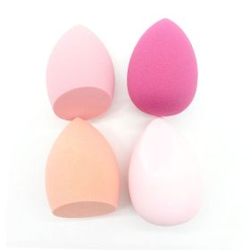 4pcs Makeup Sponge Powder Puff Dry and Wet Combined Beauty Cosmetic Egg Foundation Powder Puff Bevel Cut Make Up Sponge Tools (Color: Pink)