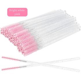 NEW 50Pcs Makeup Eyelash Brushes Disposable Crystal Eyebrow brush Diamond Handle Mascara Wand Applicator Lashes Extension Tools (Color: AA279-12, Brush Material: Nylon)