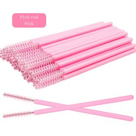 NEW 50Pcs Makeup Eyelash Brushes Disposable Crystal Eyebrow brush Diamond Handle Mascara Wand Applicator Lashes Extension Tools (Color: AA280-08, Brush Material: Nylon)