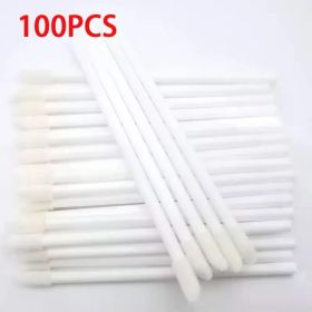 100PCS Disposable Lip Brush Women Accessories Wholesale Lipstick Gloss Wands Applicator Perfect Best Make Up Hotting makeup (Handle Color: white 100pcs)