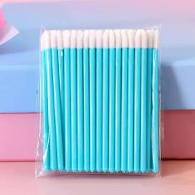 100PCS Disposable Lip Brush Women Accessories Wholesale Lipstick Gloss Wands Applicator Perfect Best Make Up Hotting makeup (Handle Color: blue 50pcs)