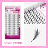 LAKANAKU Manga Anime Spire Eyelashes Extension Feather Shape 0.07mm C/D/CC Curl Mix 8-15mm 9-13mm Cashmere Premade Fan Eyelashes