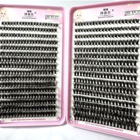 570/640pcs Individul Claster Eyeash Thick & Fluffy Extension 30D/100D Mix Length DIY Cluster Lashes (Length: MIX, Color: JMS40P)