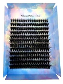 570/640pcs Individul Claster Eyeash Thick & Fluffy Extension 30D/100D Mix Length DIY Cluster Lashes (Length: MIX, Color: 70D-CC)