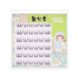 Self Adhesive DIY Lashes No Glue Needed Reusable Bottom Lash 5D Fluffy Cluster Eyelash Korean DIY Manga Lash Extension At Home (Color: style 8)