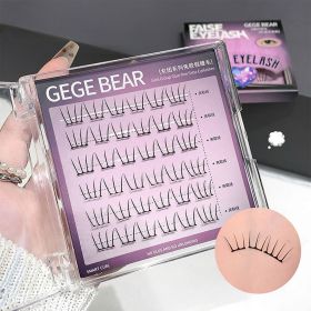 Self Adhesive DIY Lashes No Glue Needed Reusable Bottom Lash 5D Fluffy Cluster Eyelash Korean DIY Manga Lash Extension At Home (Color: style 6)