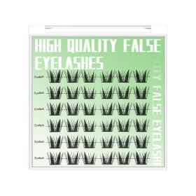 Self Adhesive DIY Lashes No Glue Needed Reusable Bottom Lash 5D Fluffy Cluster Eyelash Korean DIY Manga Lash Extension At Home (Color: style 2)