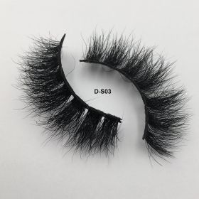 Fluffy Lashes 3d Mink Lashes 100% Cruelty Free Lashes Handmade Reusable Short Natural Eyelashes Maquillaje Eyelashes Mink (Color: 1 pair-D-S03)