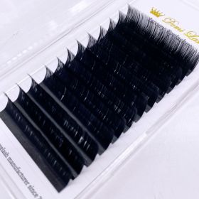 LB LC Curl Camellia False Eyelashes Faux Mink Soft Easy Fan Individual Lashes Light Classic Russian Volume Premade Fan Lashes (Thickness, Length: 0.05mm, 14mm, Color: LB)