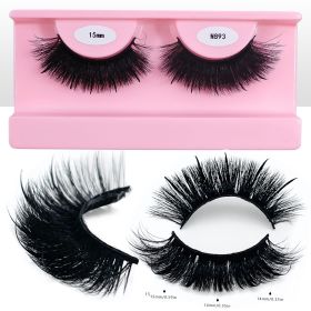 REDSIREN Faux Mink Lash Spikes Wispy Thick Natural Full Strip Lashes New Makeup Fluffy Mink Eyelashes (Color: 15mm N893)
