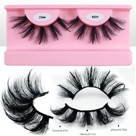 REDSIREN Faux Mink Lash Spikes Wispy Thick Natural Full Strip Lashes New Makeup Fluffy Mink Eyelashes (Color: 20mm N899)