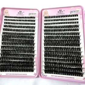 570/640pcs Individul Claster Eyeash Thick & Fluffy Extension 30D/100D Mix Length DIY Cluster Lashes (Length: MIX, Color: JMS50P)