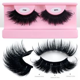 REDSIREN Faux Mink Lash Spikes Wispy Thick Natural Full Strip Lashes New Makeup Fluffy Mink Eyelashes (Color: 19mm N890)