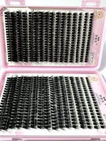 570/640pcs Individul Claster Eyeash Thick & Fluffy Extension 30D/100D Mix Length DIY Cluster Lashes (Length: MIX, Color: JMS80P)