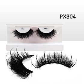New Spike Real Mink Lashes High Quality 16mm 18mm 20mm 25mm Volume Fluffy Wispy Strip Lashes Suppliers Wholesale Mink Eyelashes (Color: PX304 16mm)