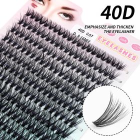 280 PCS Individual Lashes Cluster DIY Lash Clusters 10D 20D 30D 40D D Curl 9-16mm Cluster Lashes DIY Individual Eyelashes Lashes (Color: 40D 0.07 Thickness, Curl, Length: D, 14mm)