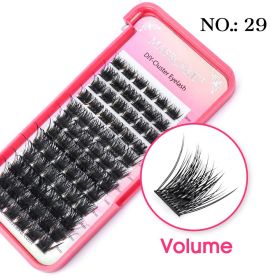 MASSCAKU DIY Cluster Eyelash Extension Segmented False Bundles Eyelashes 72Volume Natural Russian Faux Mink Makeup Lashes (Color: 29, Curl, Thickness, Length: D+, 0.07mm, MIX)