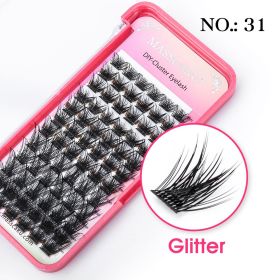 MASSCAKU DIY Cluster Eyelash Extension Segmented False Bundles Eyelashes 72Volume Natural Russian Faux Mink Makeup Lashes (Color: 31, Curl, Thickness, Length: D, 0.07mm, MIX)