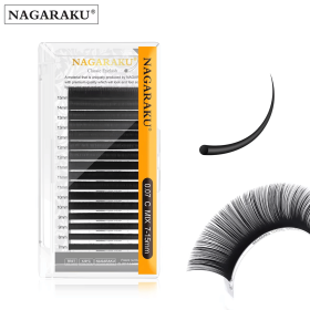NAGARAKU Classic 16rows/case 7~25mm Mix Premium Natural Synthetic Mink Individual Eyelash Extension Supplies Makeup Cilios (Thickness, Length: 0.07mm, Mix 7-15mm, Curl: dd)