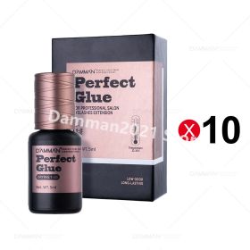 Damman Eyelash Adhesive Professional Lash Glue for Eyelash Extension Fast Drying Lashes Extension Glue Flase Eyelash Supplies (Color: 10pcs-5ml)