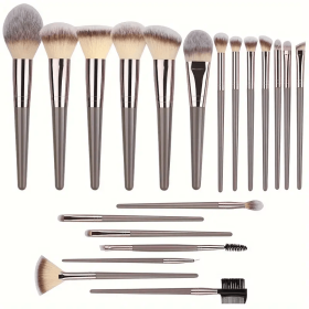 3-20PCS Makeup Brushes Set Eyeshadow Fluffy Foundation Concealer Blush Highlighter Storage Box Female Cosmetics Beauty Tools (Handle Color: 20)