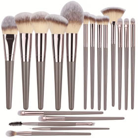 3-20PCS Makeup Brushes Set Eyeshadow Fluffy Foundation Concealer Blush Highlighter Storage Box Female Cosmetics Beauty Tools (Handle Color: 18)