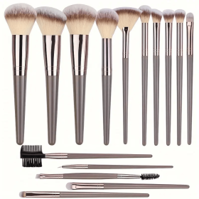 3-20PCS Makeup Brushes Set Eyeshadow Fluffy Foundation Concealer Blush Highlighter Storage Box Female Cosmetics Beauty Tools (Handle Color: 15)