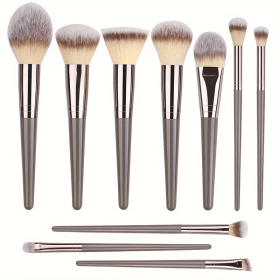 3-20PCS Makeup Brushes Set Eyeshadow Fluffy Foundation Concealer Blush Highlighter Storage Box Female Cosmetics Beauty Tools (Handle Color: 10)