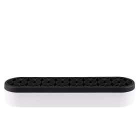 Silicon Nail Brush Makeup Brush Display Stand Rack Storage Case Brush Drying Shelf Brush Holder Make UP Holder Organizer (Color: Black)