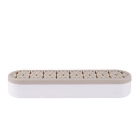 Silicon Nail Brush Makeup Brush Display Stand Rack Storage Case Brush Drying Shelf Brush Holder Make UP Holder Organizer (Color: Grey)