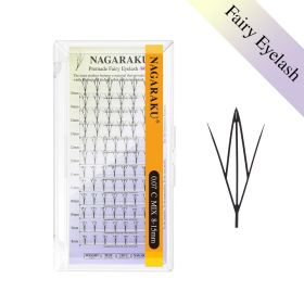 NAGARAKU Premade Spire Fairy Wings Eyelash Anime Effect Soft Plume Fluttering Eyelash Extensions Comic (Color: Fairy Eyelash, Curl, Thickness, Length: D, 0.07mm, 9mm)