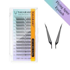 NAGARAKU Premade Spire Fairy Wings Eyelash Anime Effect Soft Plume Fluttering Eyelash Extensions Comic (Color: Flying Spire Eyelash, Curl, Thickness, Length: C, 0.07mm, 11mm)