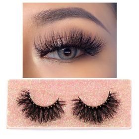 FOXESJI Mink Eye Lashes Eyelashes Fluffy Soft Cross Wispy False Eyelashes Lashes Extension Natural 3D Mink Eyelashes Make up (Length: 1PCS With Soft Box, Color: K38)
