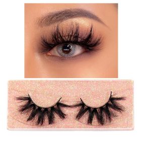 FOXESJI Mink Eye Lashes Eyelashes Fluffy Soft Cross Wispy False Eyelashes Lashes Extension Natural 3D Mink Eyelashes Make up (Length: 10PCS With Soft Box, Color: K50)