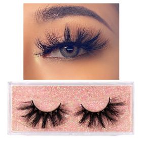 FOXESJI Mink Eye Lashes Eyelashes Fluffy Soft Cross Wispy False Eyelashes Lashes Extension Natural 3D Mink Eyelashes Make up (Length: 1PCS With Soft Box, Color: Z01)